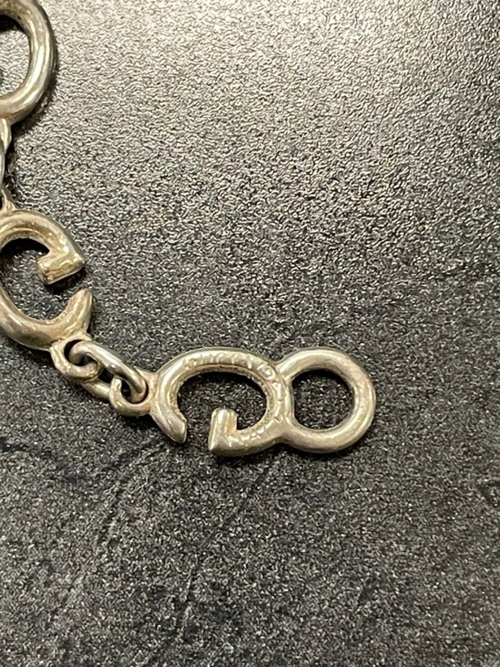 Vintage GUCCI "G" Enamel and Sterling Silver Bracelet - Picture 5 of 6